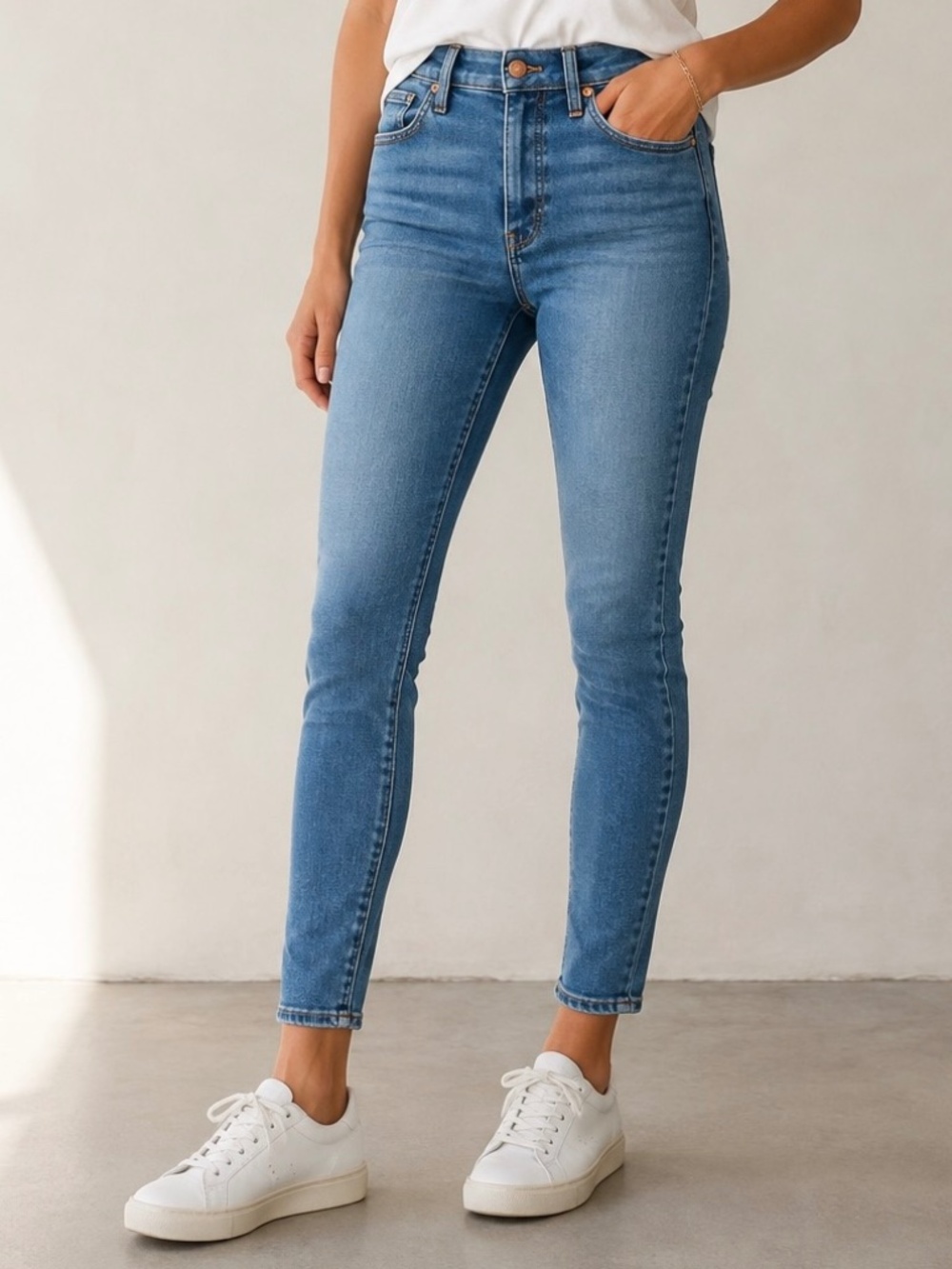 Madewell High Rise Skinny Jeans Women's Size 27  Blue Stretch Denim